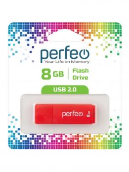 USB Флеш-накопитель Perfeo 8 ГБ, красный