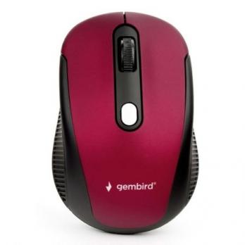 Мышь  Gembird MUSW-420-1 красный,soft touch